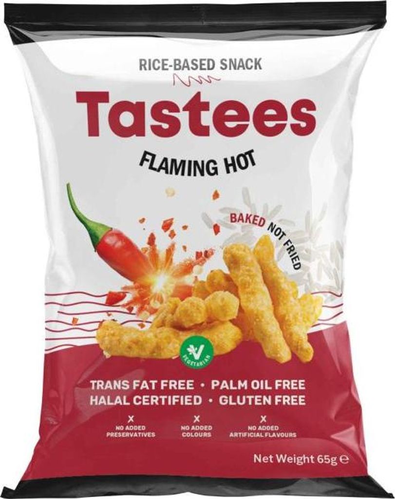 Tastees Flaming Hot 65g