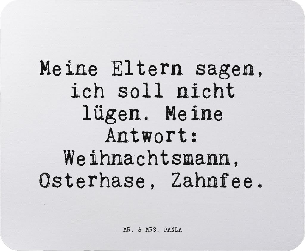 Mr. & Mrs. Panda Mauspad Meine Eltern sagen, ich... - Aquarellblau - Geschenk, mousematte, pc, laptop, Familie, Mouse Pad, Mousepad, Vater, Sprüch...