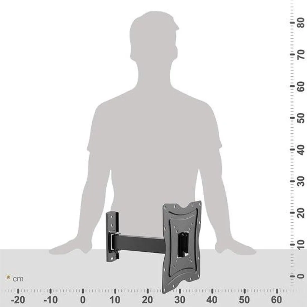 Support TV mural contre les reflets - Pivotant 30-55" VESA 200x200