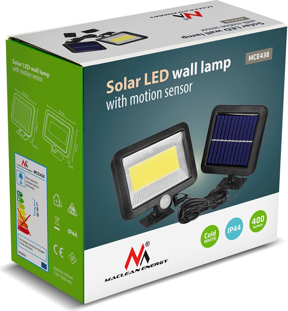 Maclean Energy MCE438 Solar LED Flutlicht mit Produktbild 5