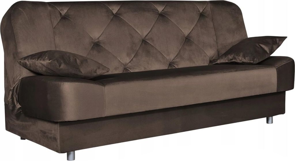 Family Meble Couch Sara Karo Schlafsofa Schlafcouch mit Bettkasten Freistehendes Lounge Sofa Bequem zum Entspannen Für Wohnzimmer Wartezimmer (MON...
