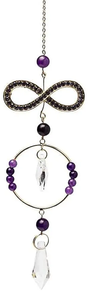 Suncatcher Infinity pour Fenêtre - Décoration Améthyste et Cristal