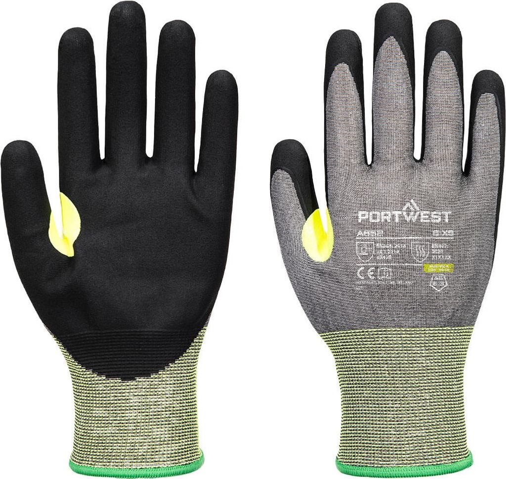 Gant Anti-Cuts Cs E21 Nitril - Größe XS - Grau/Schwarz - Portwest