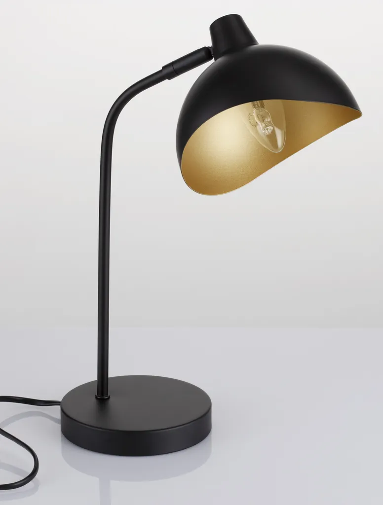 Nova Luce GETI Lampada da Tavolo Orientabile | Design Nero e Oro Opaco - 3