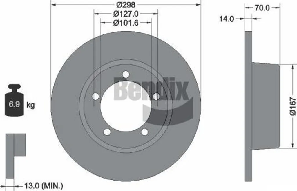 Disque de frein arrière ventilé pour Land Rover Discovery et Defender
