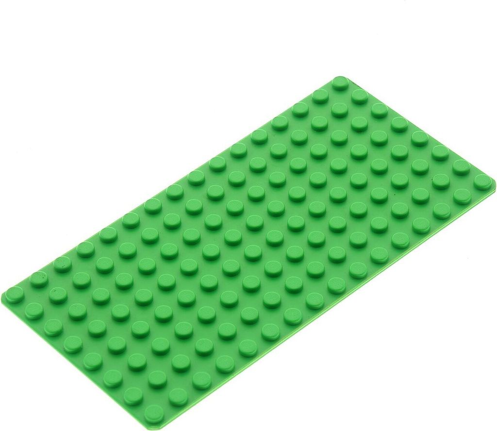 1x Lego Bau Platte 8x16 flach bright hell grün Grundplatte Produktbild 