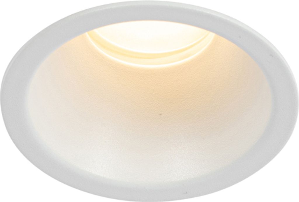QAZQA - Modern Moderner Einbaustrahler weiß 35 mm IP44 - Dept I Wohnzimmer I Schlafzimmer - Aluminium Rund - LED geeignet GU10