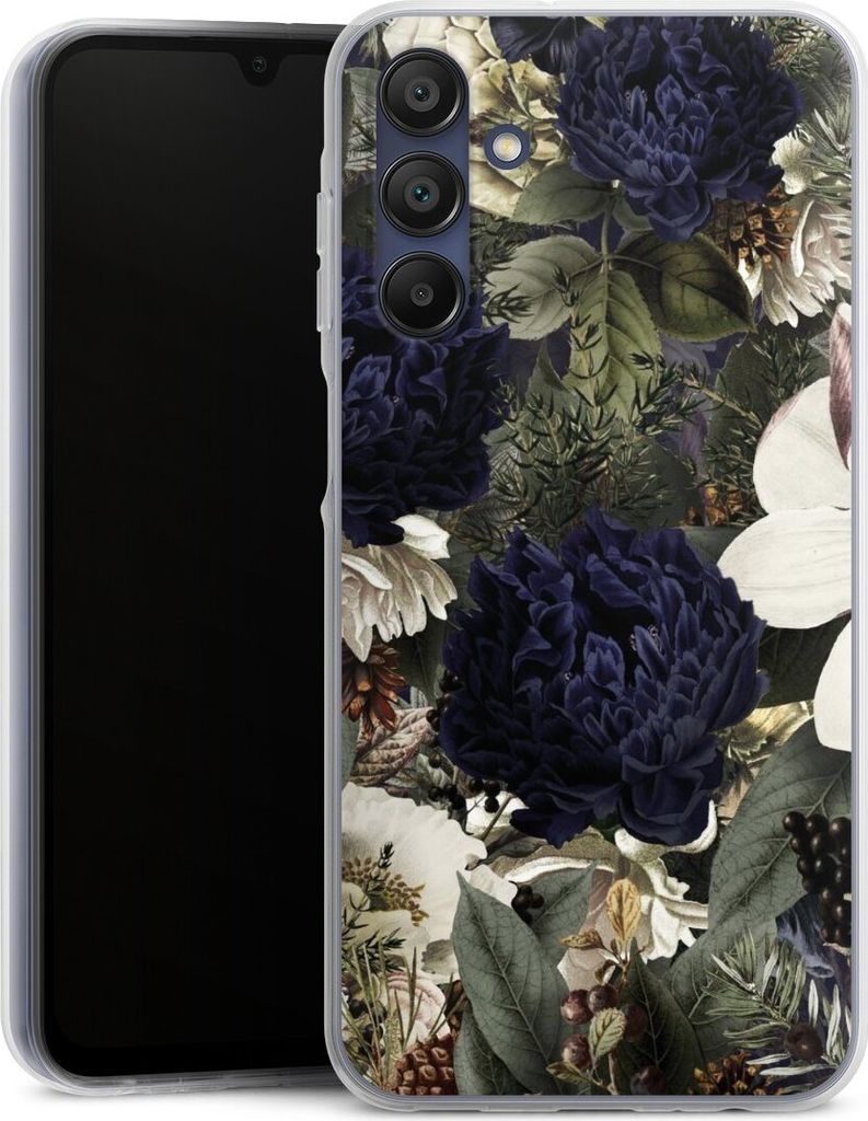 DeinDesign Handyhülle für Samsung Galaxy A15 5G Silikon Hülle Case Smartphone Schutzhülle Blumen Utart Vintage