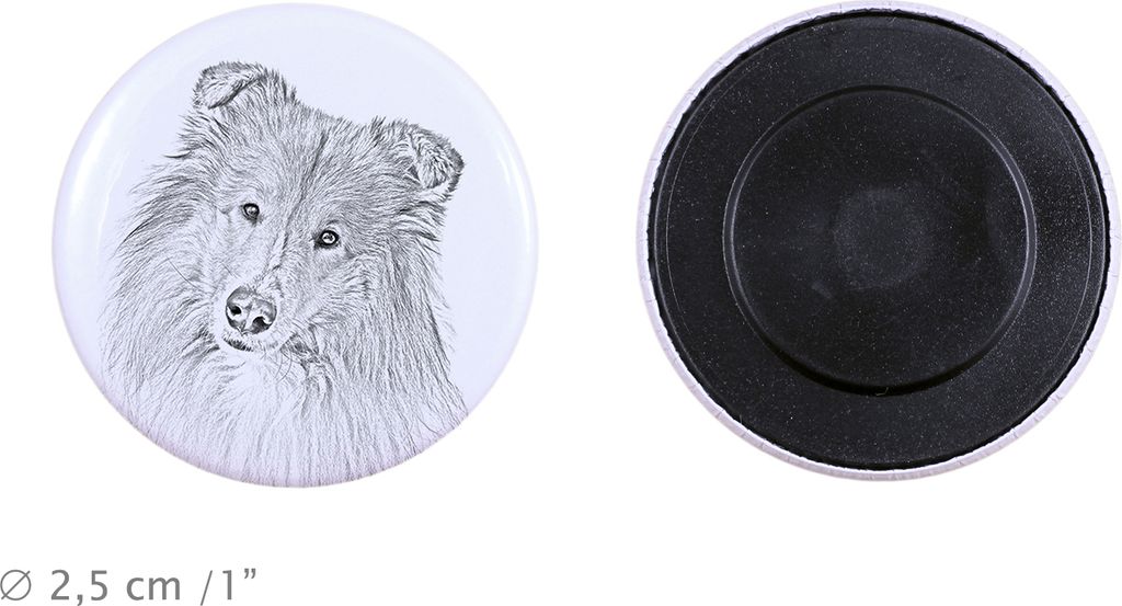 Chihuahua Kurzhaar Magnet mit einem Hundepfotenabdruck, außergewöhnlich leicht, starker Magnet, handgefertigtes Produkt der Marke Art-Dog