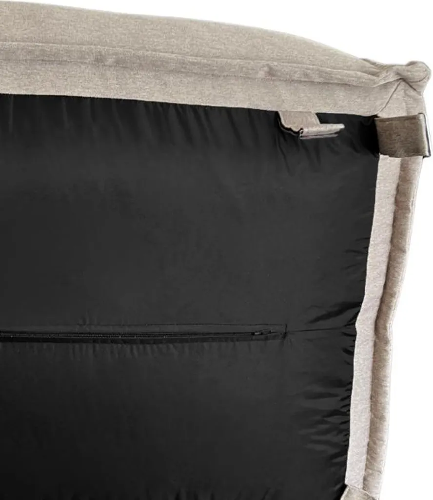 Chauffeuse méridienne effet lin beige pour canapé modulable 80x60 - 4
