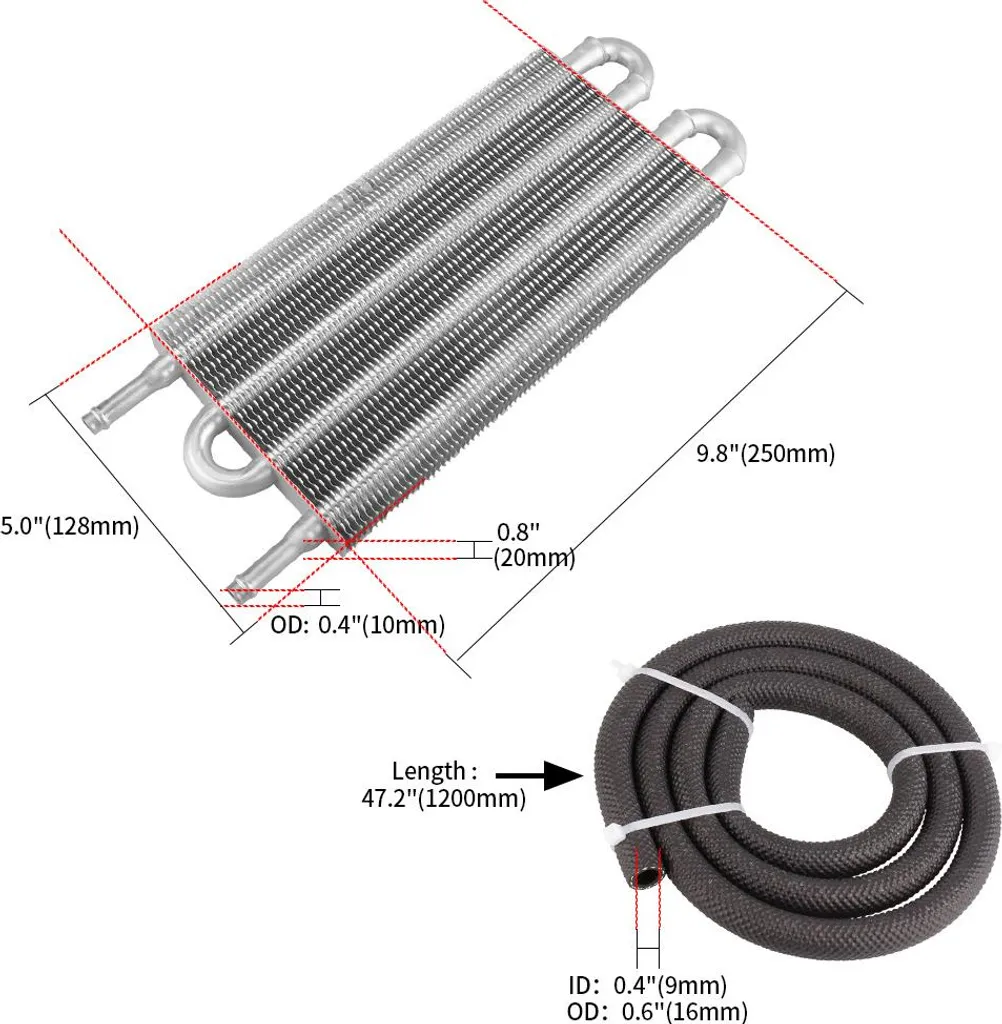 Améliorer climatisation auto avec condenseur universel aluminium 8 rangées