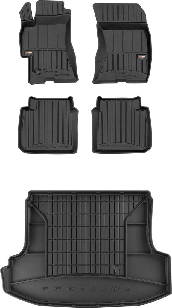 FROGUM Gummimatten Auto Fußmatten + Kofferraummatte für Subaru Legacy IV 2003-09