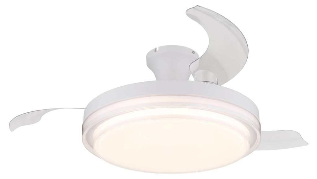 Globo Lighting Deckenventilator Metall weiß matt, LED Produktbild 