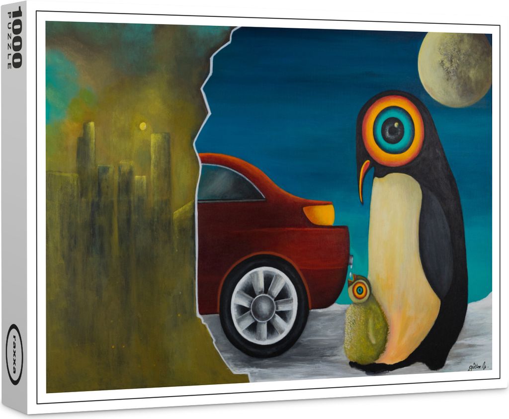 raxxa Premium-Puzzle "Feinstaub und der Pinguin", 1000 Teile