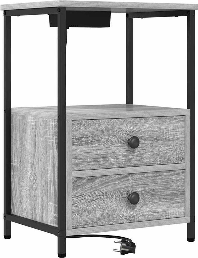 Nachttisch Graues Sonoma 40 x 31 x 60 cm Holzwerkstoff