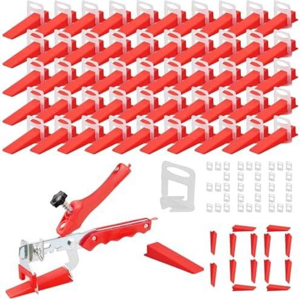 Fliesen Nivelliersystem Set, 1 Fliesen Nivellierzange + 100 Produktbild 