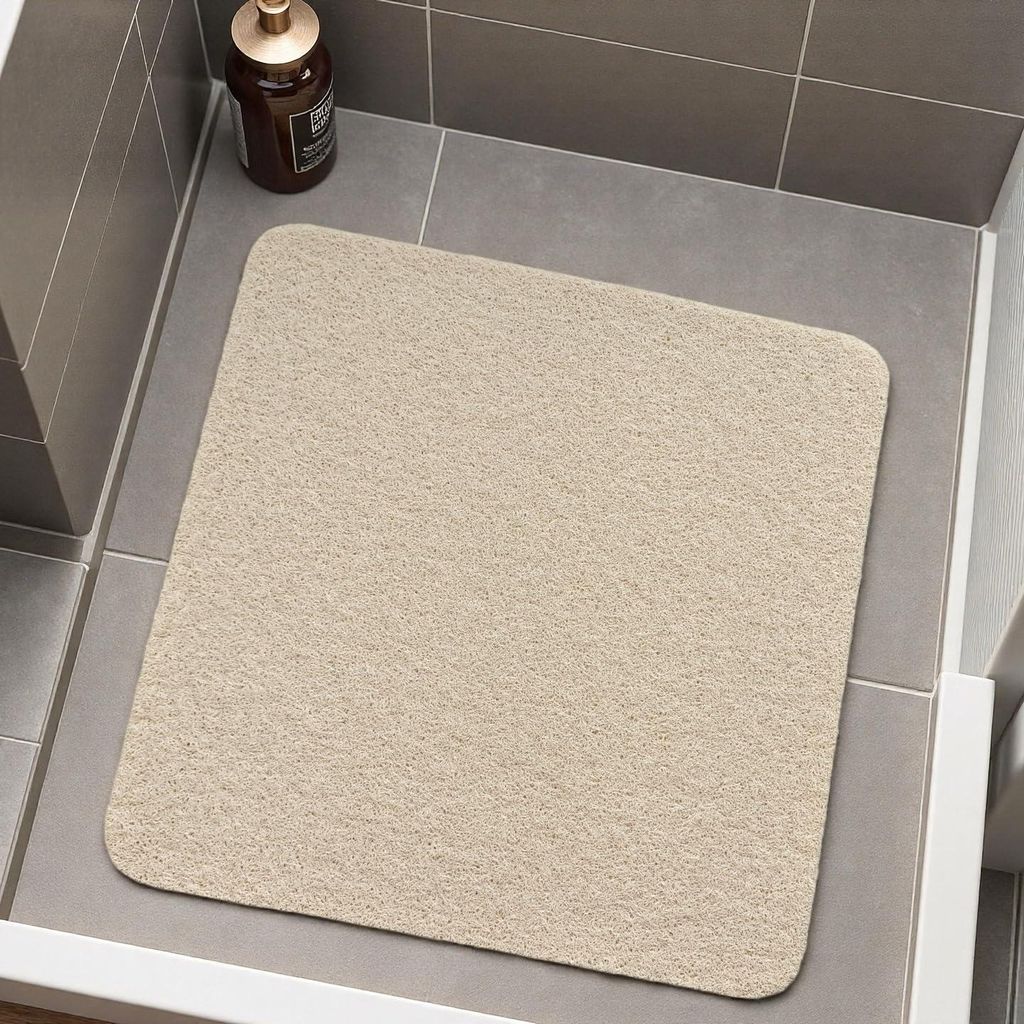 Rutschfeste PVC-Badematte, schnelltrocknend, weich, waschbar, Duschmatte für Dusche oder Badewanne, rutschfeste Badematten für den Boden, große ...