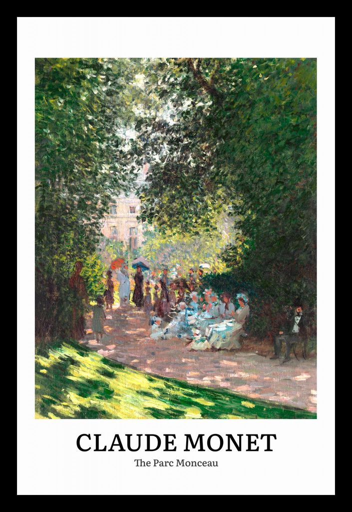 Plakat 20x30cm Design The Parc Monceau, Monet Vintage für das Wohnzimmer
