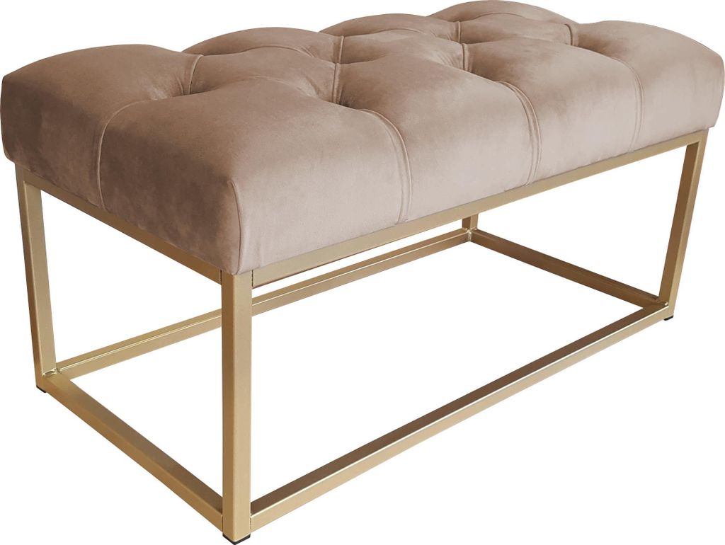 Lavica CHESTERFIELD LOFT, zlatá podnož, podnožka MG06 Obrázok produktu 