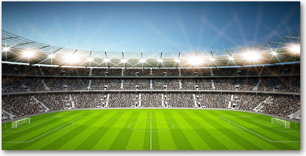 Tulup Leinwandbild - 140x70 cm - Wandkunst - Drucke auf Leinwand - Leinwanddruck - Sport - Grün - Stadion