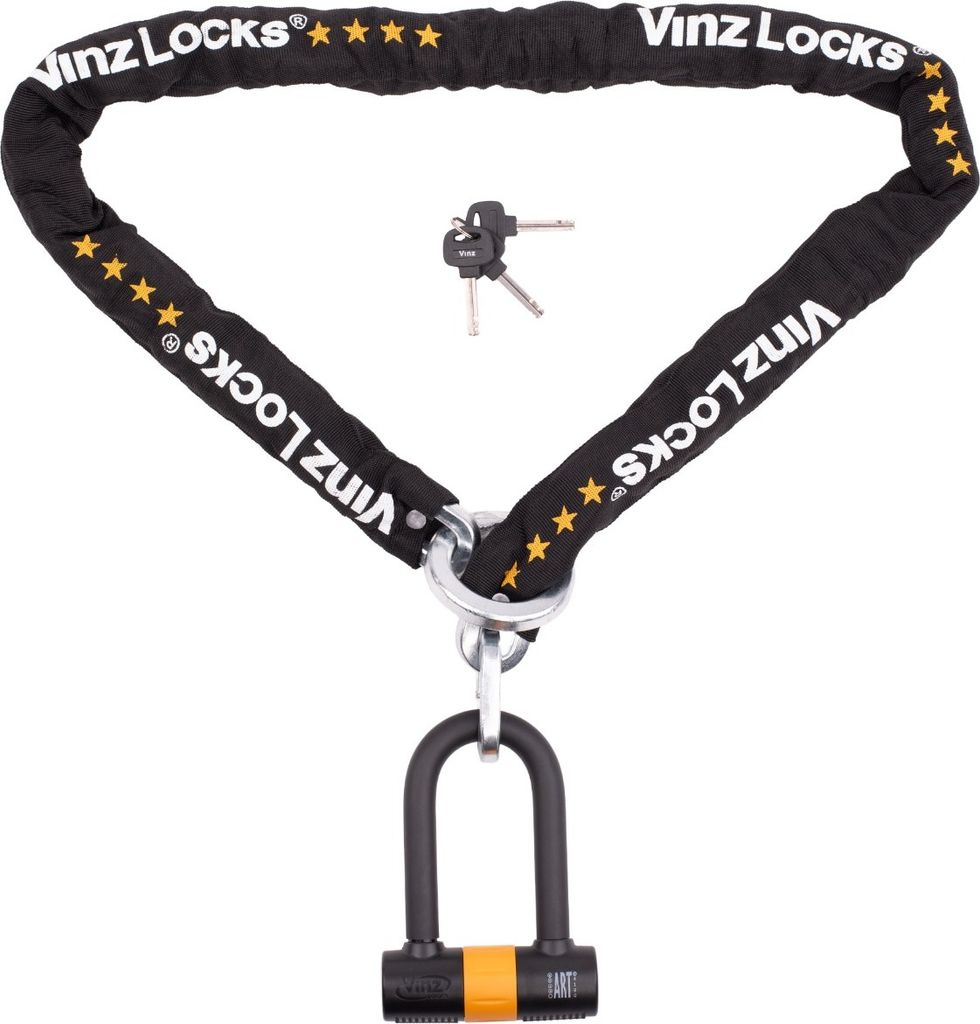 VINZ Oyu Kettenschloss ø11mm | ART 4 Zertifikat | Motorradschloss Kette Mopedschloss | sicheres Motorrad schloss Roller & E-scooter & Panzerschlos...