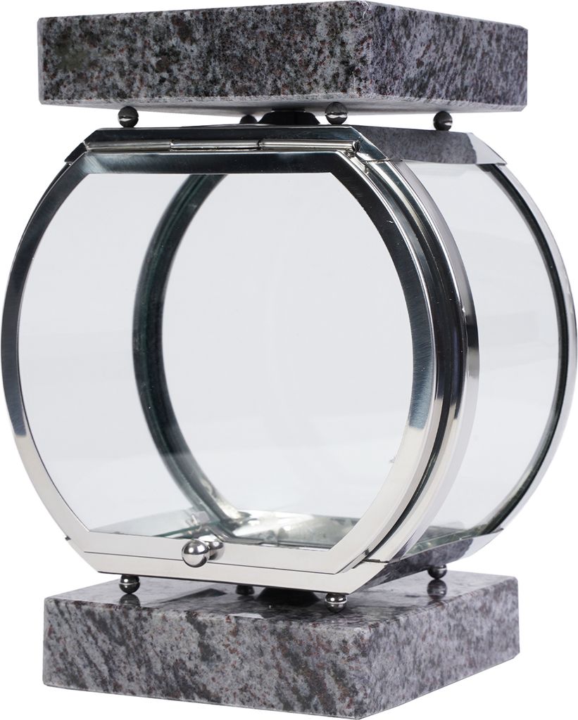 Grablampe rund Edelstahl Granit Orion