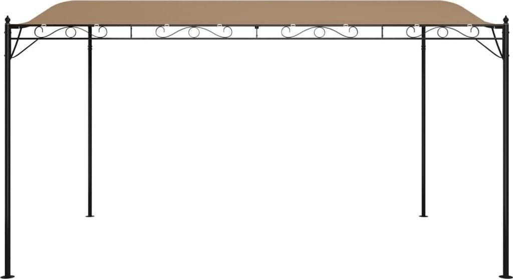 vidaXL Markise Taupe 4x3 m 180 g/m² Stoff und Stahl Produktbild 