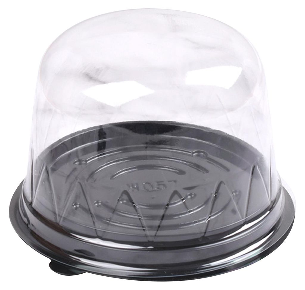 50 Stück Mondkuchenboxen, rund, transparent, tiefe Kuppel, DIY-Cupcake-Behälter, Küchenzubehör