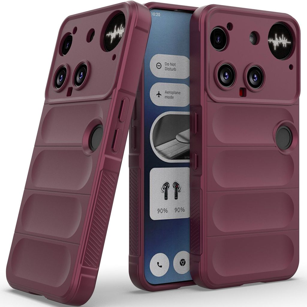 Handyhülle für Nothing Phone 3 Weich TPU Silikon Stossfest Anti-rutsch Hülle bordeaux