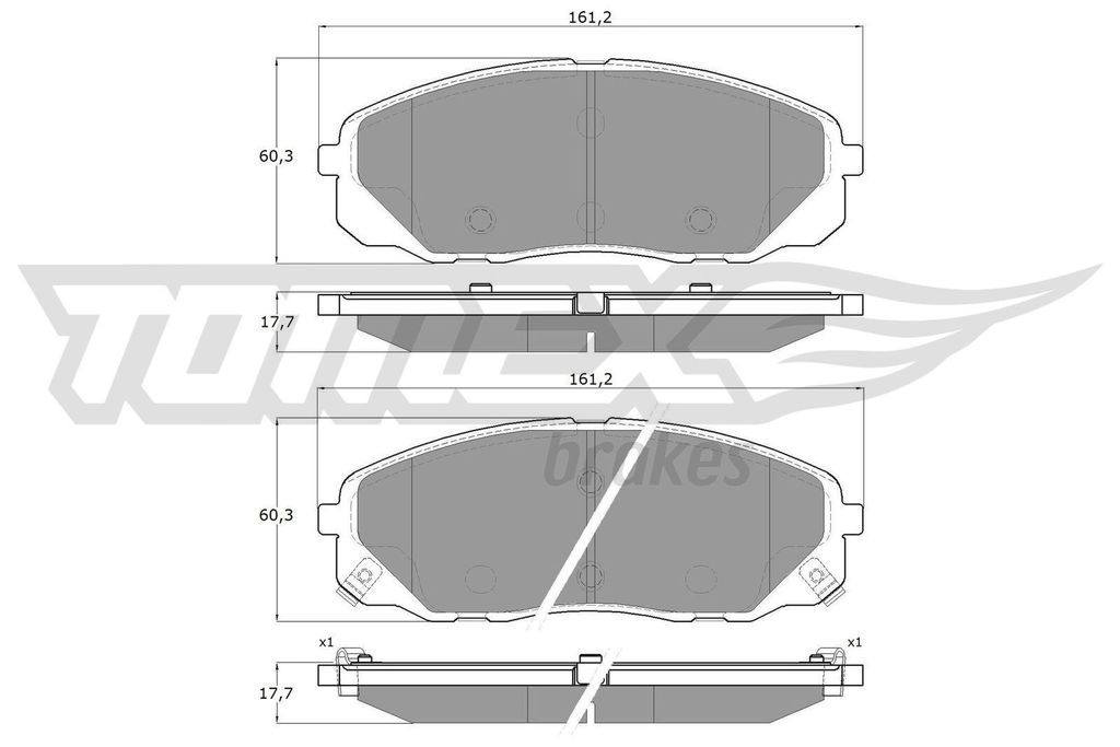 TOMEX brakes Bremsbeläge Satz Vorne Bremsklötze für KIA CARNIVAL / GRAND CARNIVAL III (VQ) TX 19-68