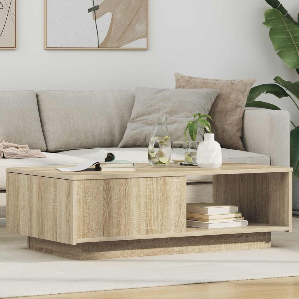 "Schlussverkauf" Couchtisch 1 PC - Modernen Stil - Kaffeetisch - Sonoma-Eiche 95x55x31 cm Holzwerkstoff C9696