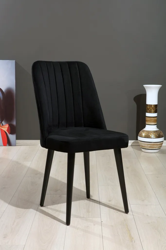 Skye Decor Polo - Lot de 2 Chaises Noires en MDF 46 x 45 x 92 cm
