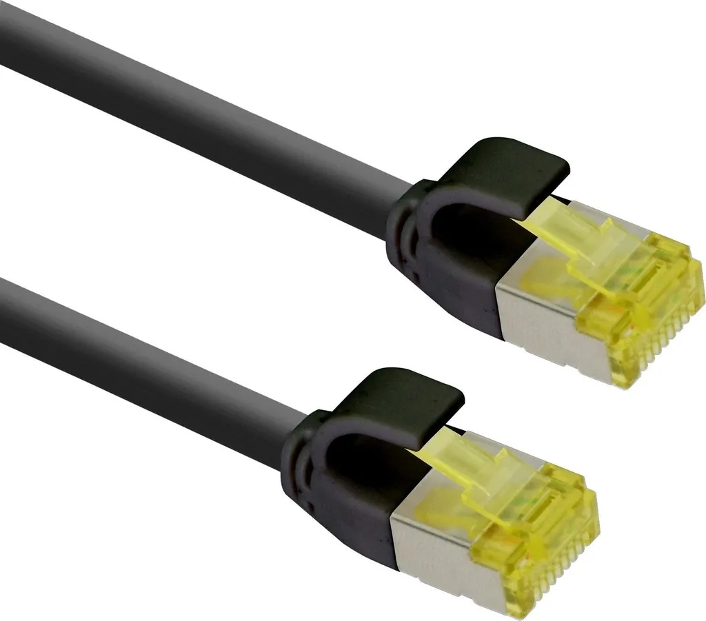 Cavo Patch Ethernet 10Gb Helos 333099 S/FTP Cat 6A Ultra Slim Nero