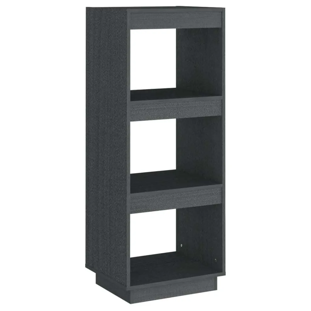 Libreria in Pino Massello Grigio 40x35x103 cm - Divisorio Design Legno