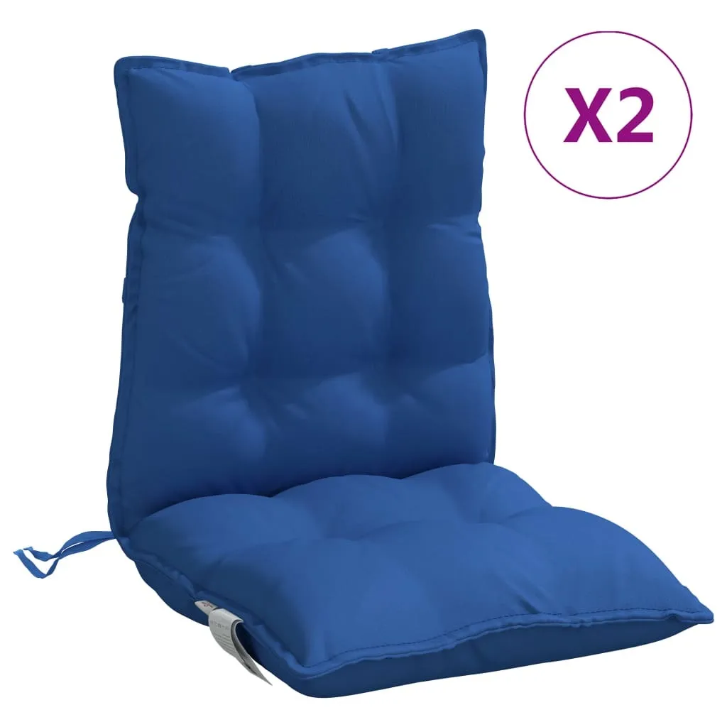 vidaXL Cuscini Schienale Basso Blu Reale: Comfort Oxford per Esterni