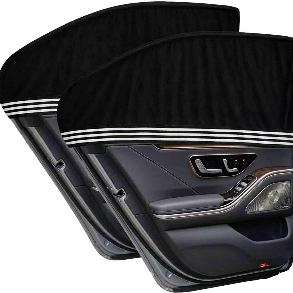 Sonnenschutz für Babys im Auto, elastisches Fensternetz mit UV- und Insektenschutz, atmungsaktiv, Fenster können geöffnet werden, universell pas...