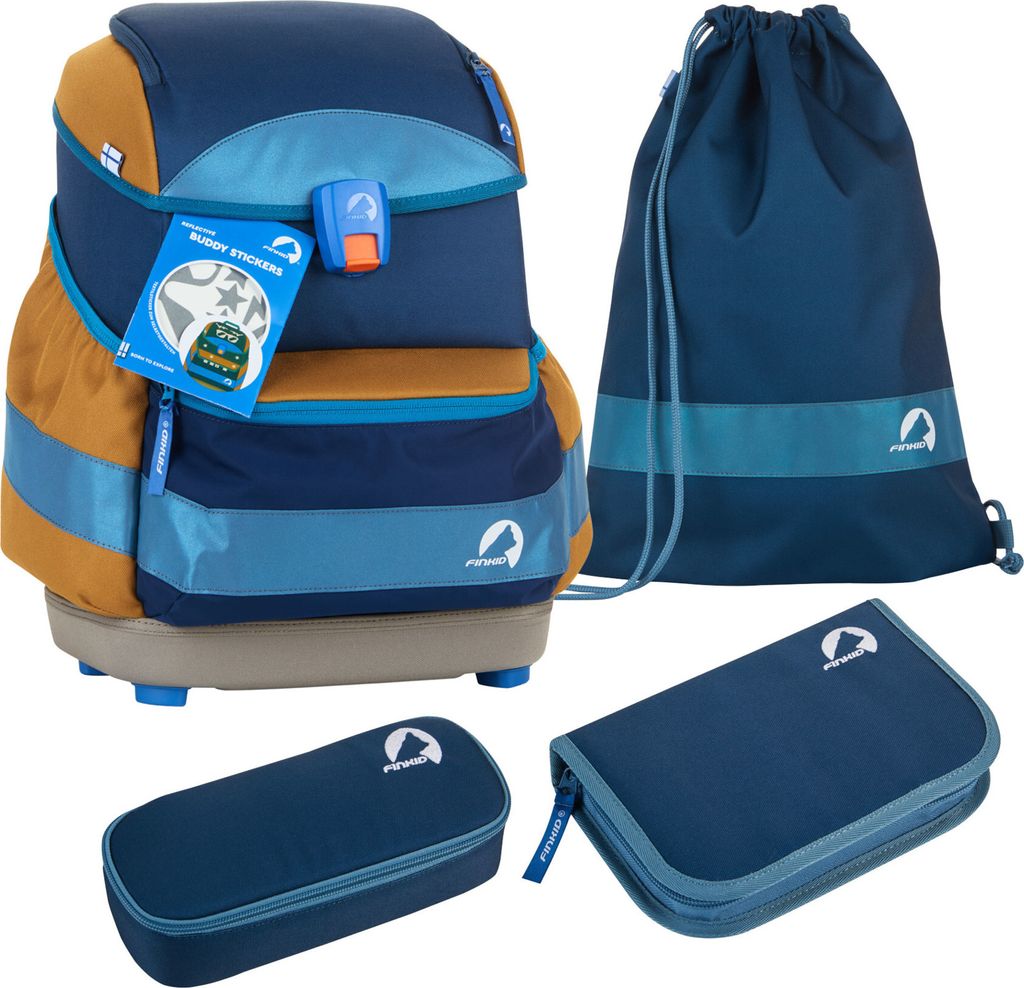 Finkid Schulranzenset 4-tlg. BUDDY EKO SPORT sky mix Produktbild 