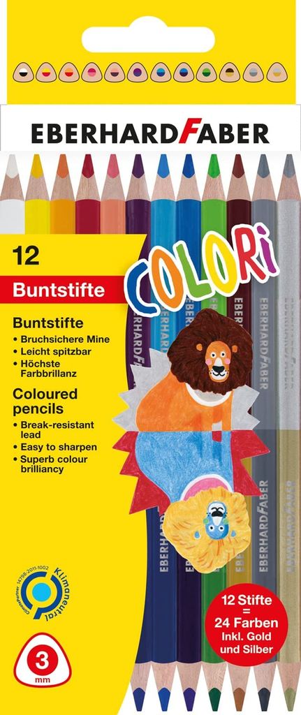 EBERHARD FABER Dreikant-Buntstift COLORI DUO 12er Etui