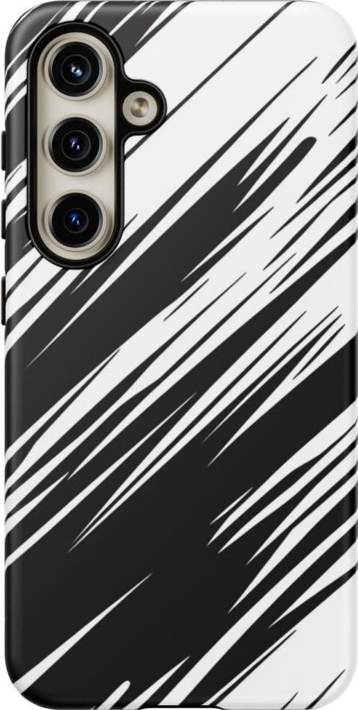 Dynamisches Schwarz-Weiß-Speedlines-Muster – Hülle Kompatibel mit Samsung Galaxy S24