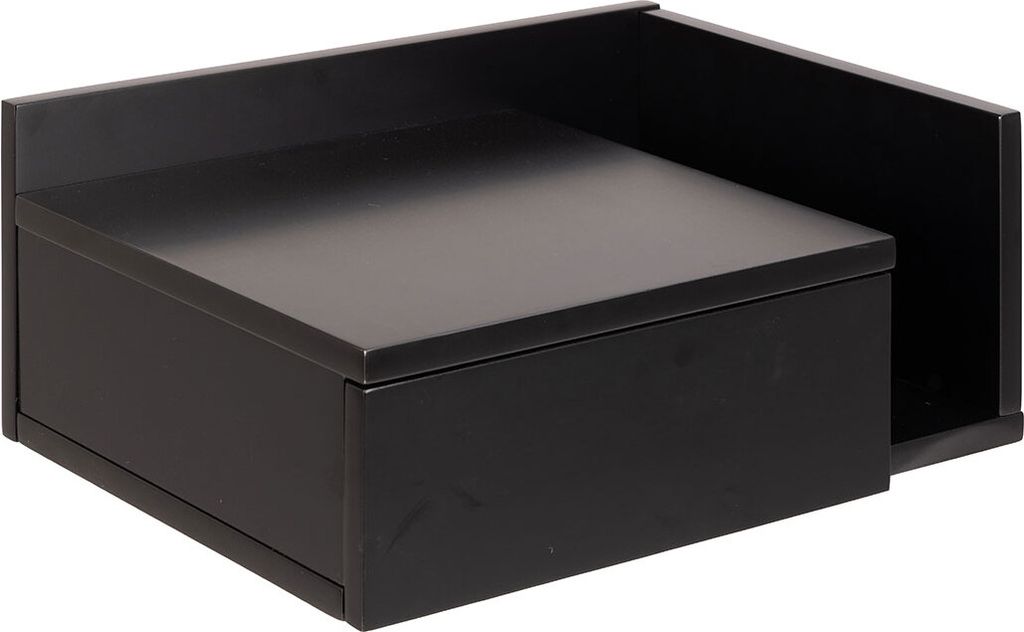Ashlan Nachttisch 1 Schublade 1 Regal schwarz.
