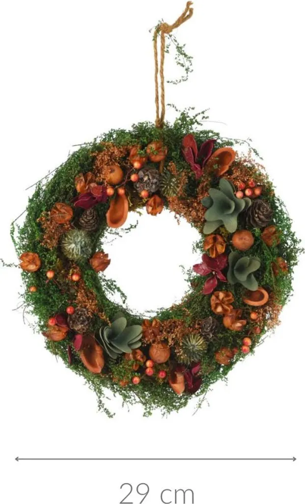 Decorazione Ghirlanda Autunnale Ø 29 cm | Alta Durata e Materiali Top - 2