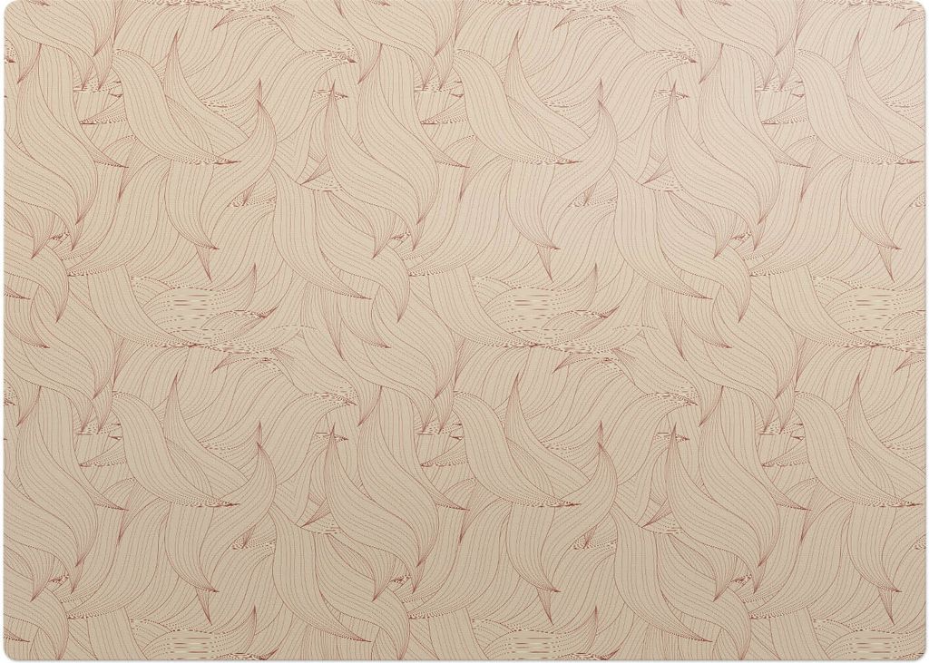Wellenförmige Abstraktionslinien – Bodenschutzmatte – Rutschfest – Schutzmatte für Büro – Vinylmatte – Stuhlunterlage – 140 x 100 cm