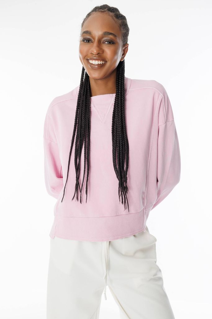 Sweatshirt mit Rundhalsausschnitt, Pink, XL