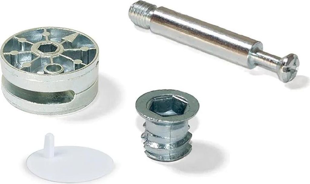 Emuca Großes Exzenter-set Mit Muttern Und M8-schrauben Silber Silber One Size