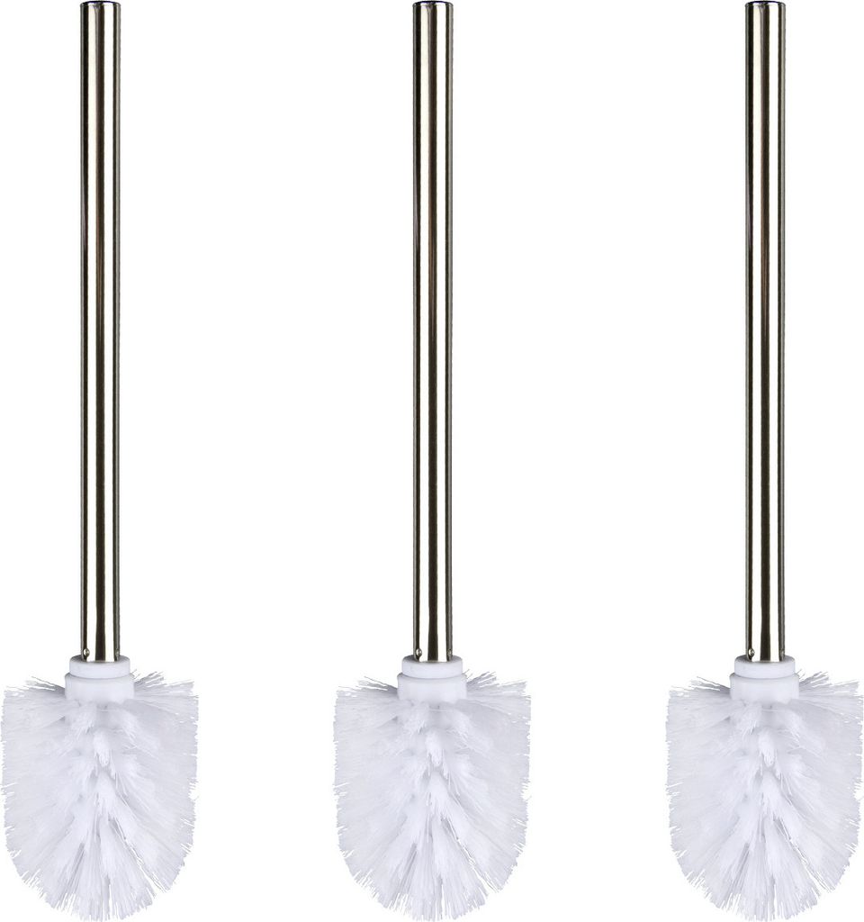 WENKO WC-Bürste mit Edelstahlstiel Glänzend 3er Set, Ø 8 x Produktbild 
