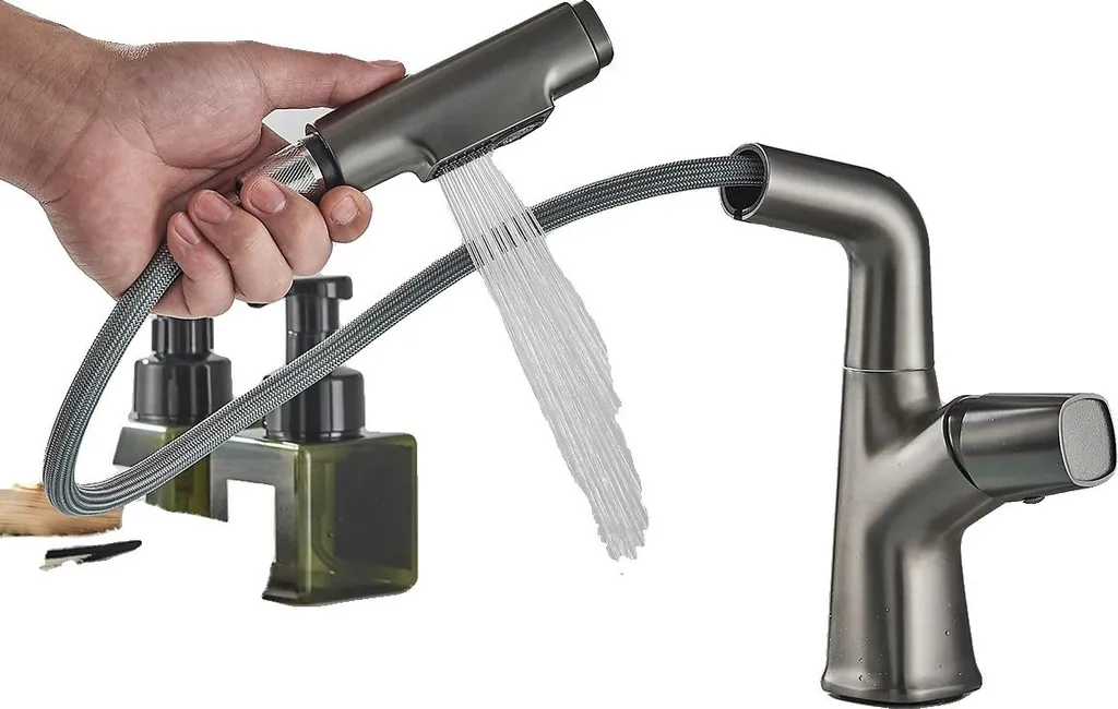 Rubinetto Bagno Girevole 360° Grigio | Prezzo Imbattibile Miscelatore