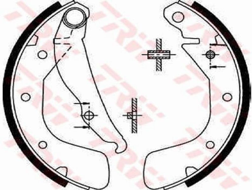 Trw Bremsbackensatz Hinterachse GS8543