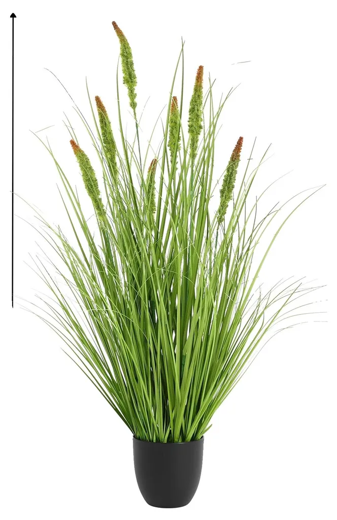 Herbe artificielle queue de chat 150 cm sans entretien pointe rouge