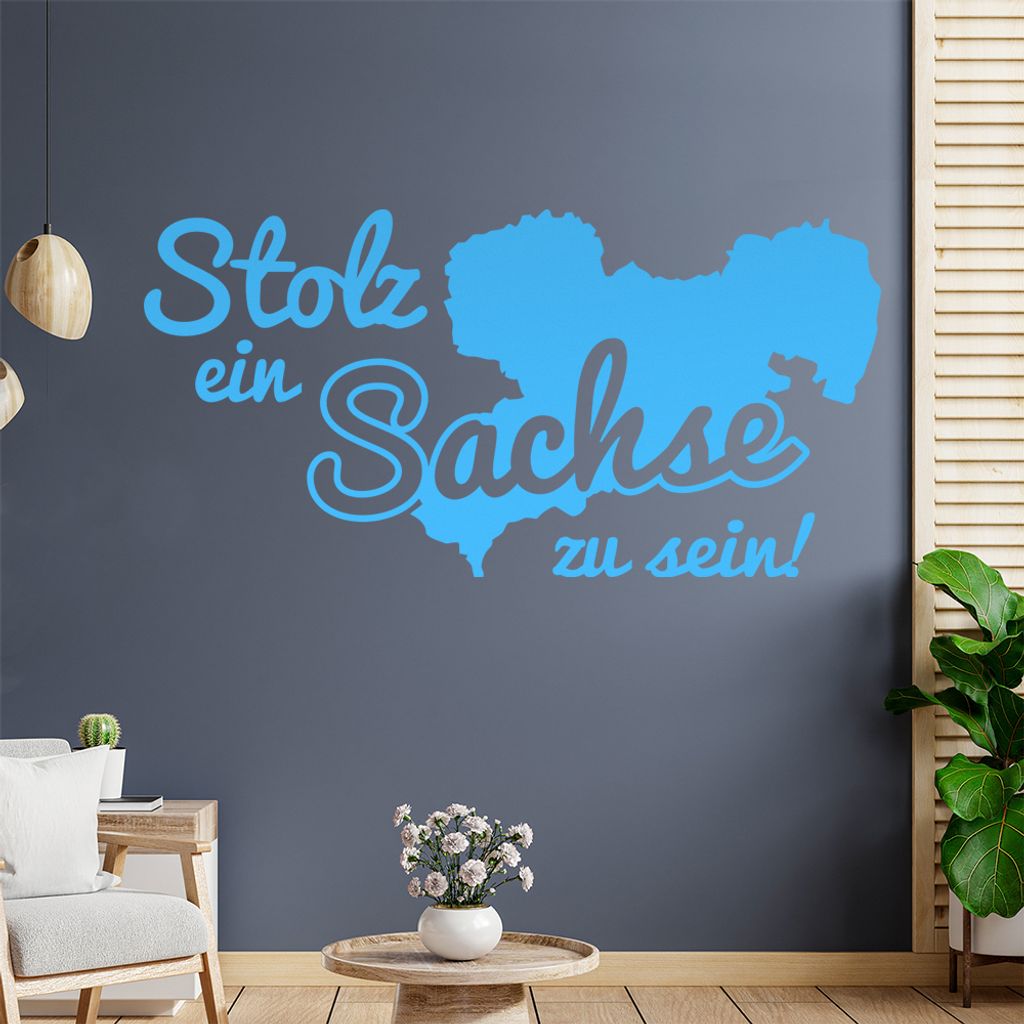 Sachse Sachsen Stolz Wandtattoo Wandaufkleber Wall Sticker - Dekoration, Küche, Wohnzimmer, Schlafzimmer, Badezimmer