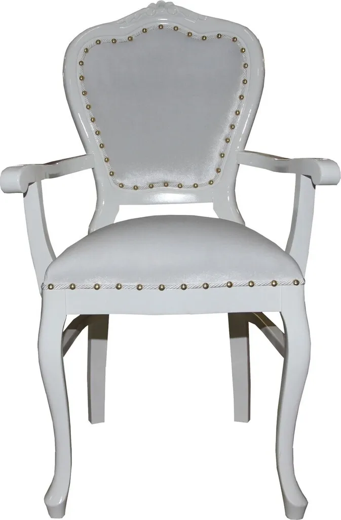 Fauteuil de Maquillage Ergonomique Baroque Blanc pour un Confort Royal